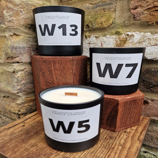 W5 - Soy Wax Candle with Cracking Wood Wick. 220g