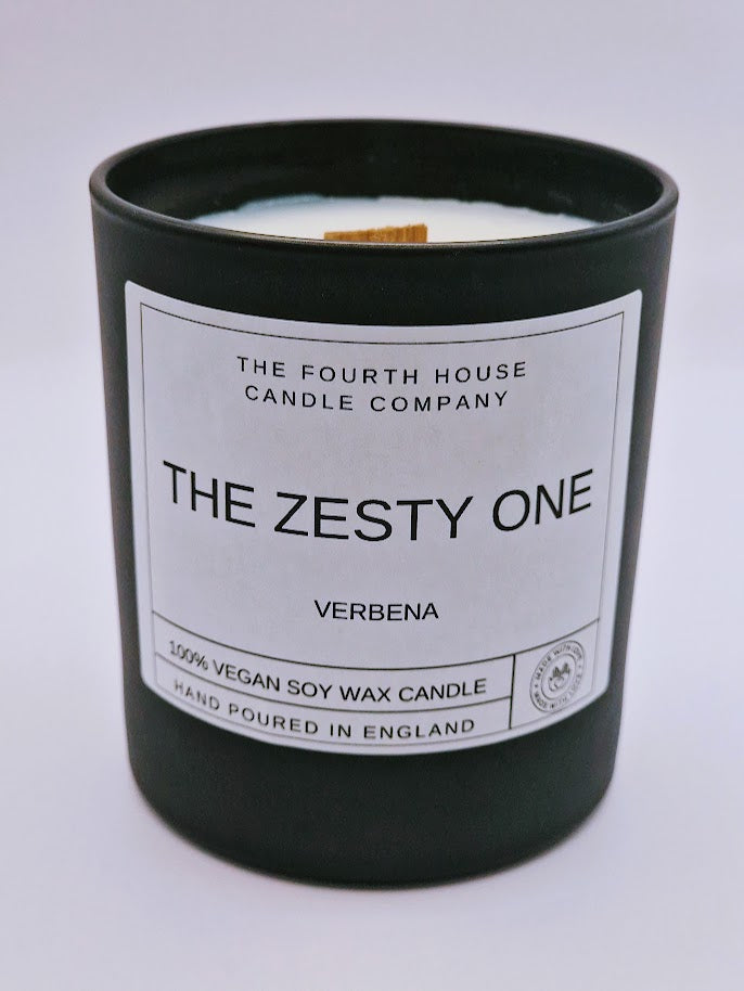The Zesty One - Soy Wax Candle with Cracking Wood Wick. 220g