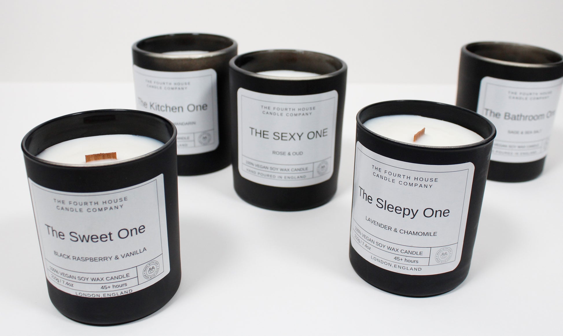 8oz Soy Wax Candles / Free Ship over $35 /Herbal Floral / Handmade / Wood  Wick