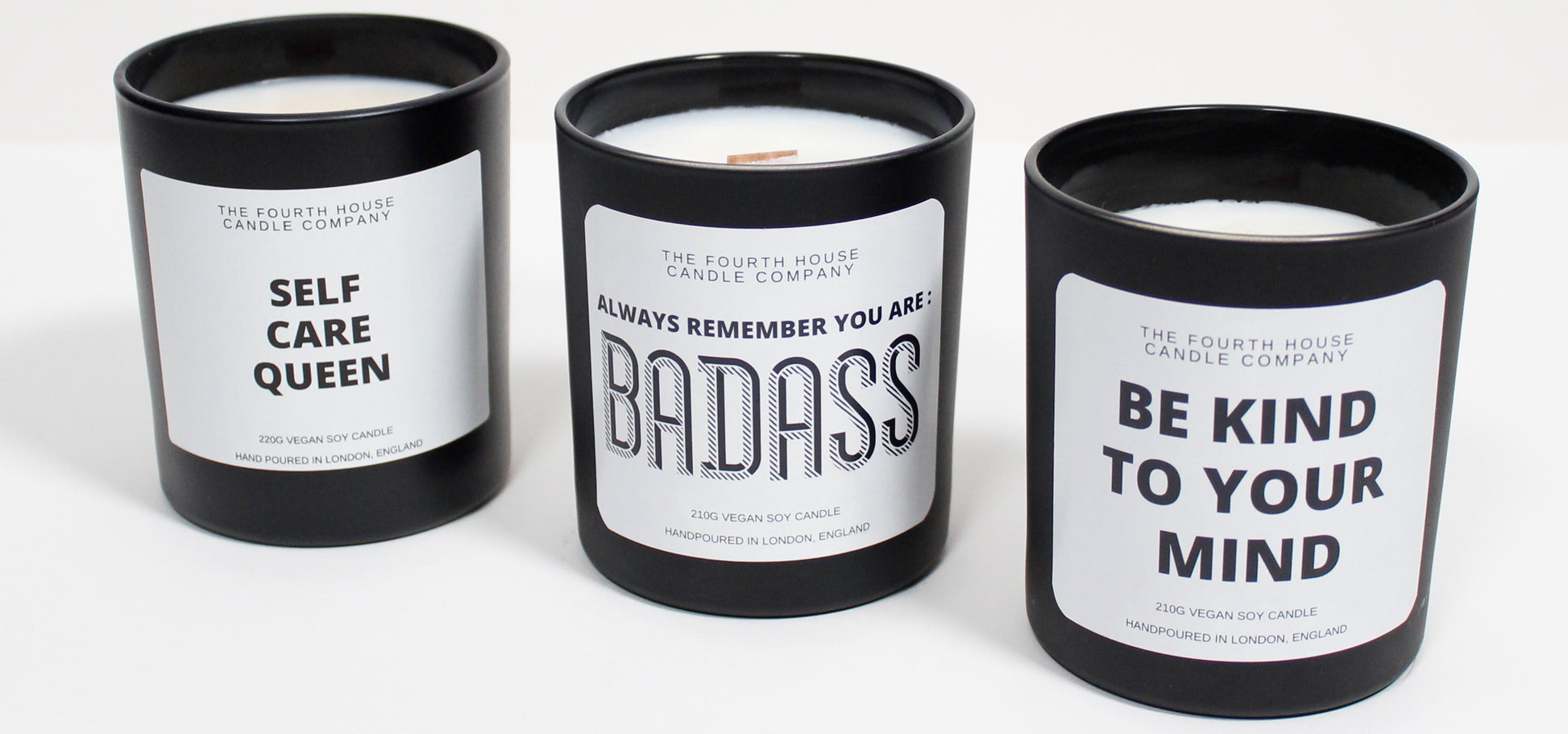 Badass - Soy Wax Candle with Cracking Wood Wick. 220g - Long Lasting. UK made, clean burning and eco - friendly.